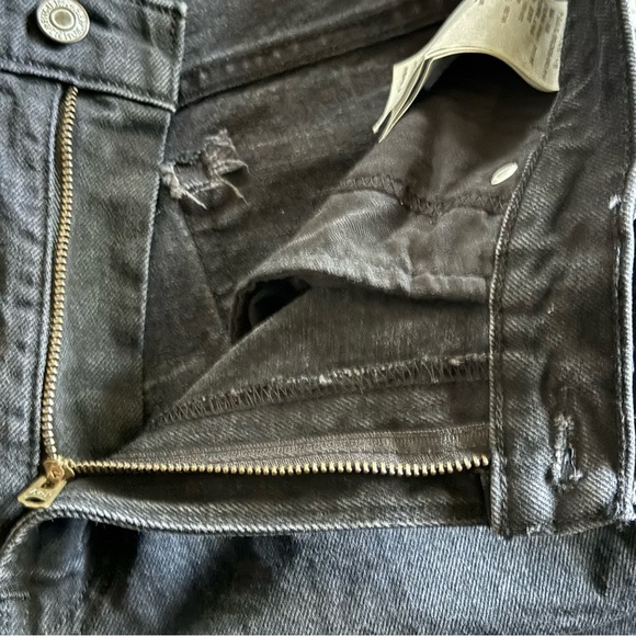 Abercrombie & Fitch Curve Love Ultra‎ High Rise 90s Straight Jean Black Size 29R - Picture 6 of 13